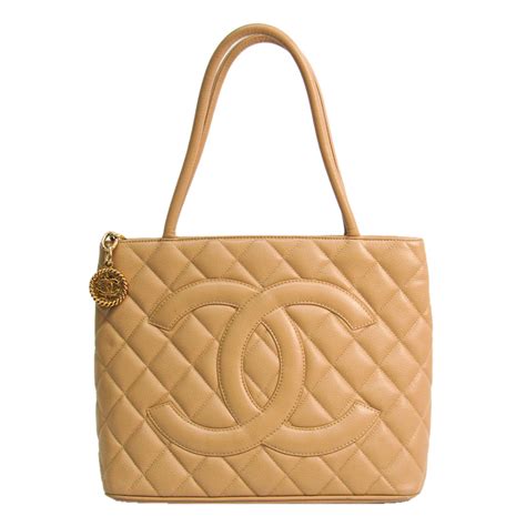 chanel beige quilted caviar leather medallion tote|CHANEL Pre.